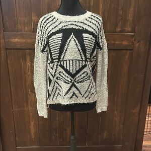 Material Girl Black and grey Patterned Sweater